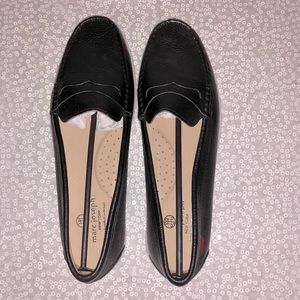 Marc Joseph black leather loafers size 9.5